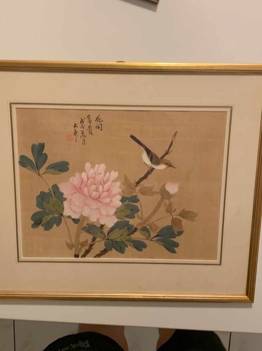 Dipinti: Antik Chinese Original Silk Painting – Usato da Nuerensdorf venduto da gokden1336 3