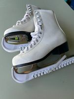 Schlittschuhe weiss Grösse 34 inkl. Kantenschutz