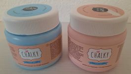 Chalky Farbe, Pastellrosa und Pastellblau, 150ml angebrochen