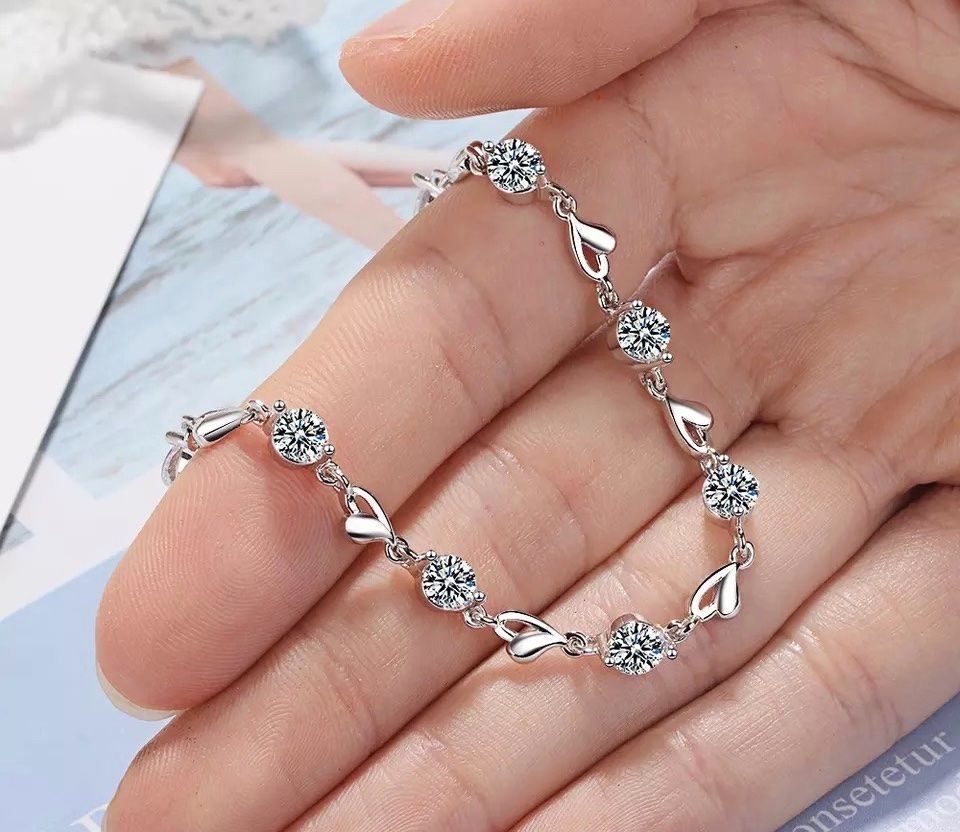 Bracciali & Braccialetti: silber armkette mit herz – Nuovo e nell'imballaggio originale da St. Gallen venduto da yatoot26 4