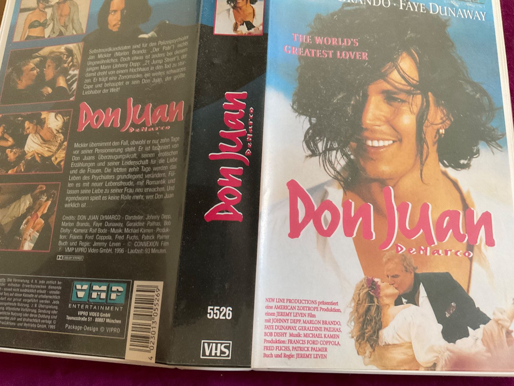 Alle VHS: VHS Don Juan de Marco – Gebraucht aus Biel/Bienne von heygio