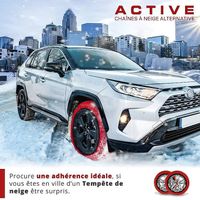 NEUVES - 4 Chaussettes / Chaînes à neige en tissu taille L