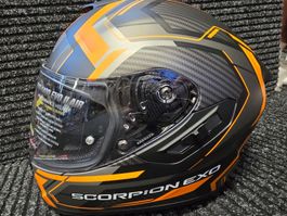 Casque Scorpion Exo-1400 Evo II Linart noir mat/orange