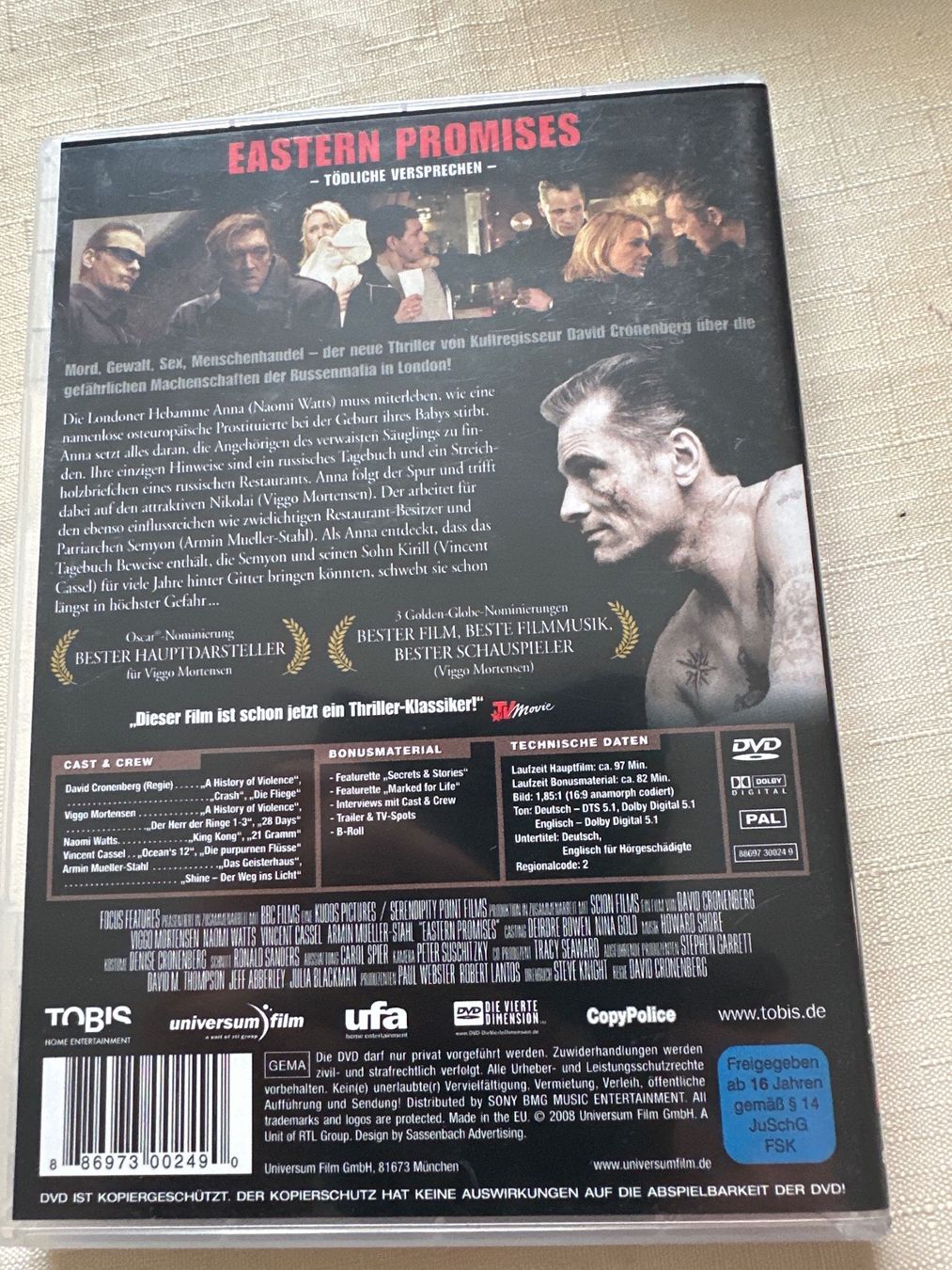 Tutti i DVDs: Eastern Promises – Usato da Schaffhausen venduto da D-MAC 1