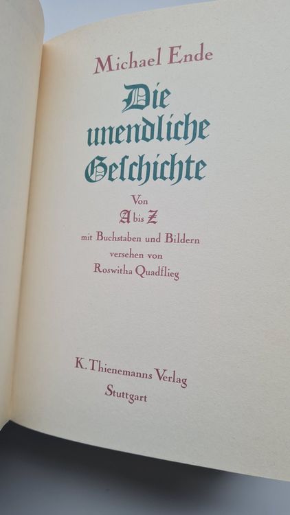 DIE UNENDLICHE GESCHICHTE Michael Ende (Gebraucht) in Niederweningen ...