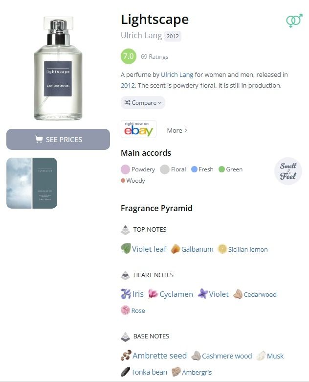 Profumi & Eau de Toilette: Decant Lightscape – Ulrich Lang – Usato da Lausanne venduto da Andonia 1