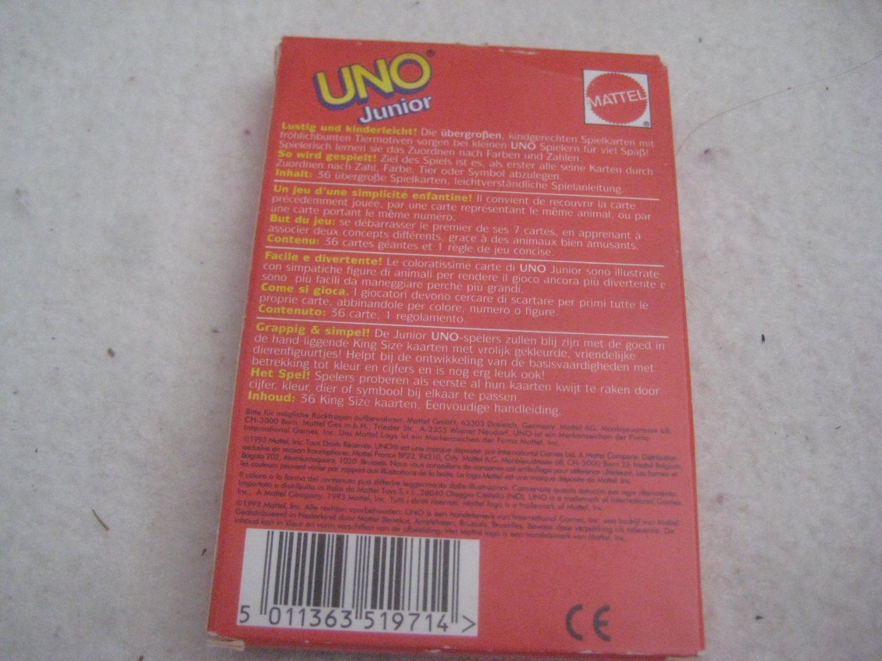 Spiele: SPIEL    KARTEN   UNO  JUNIOR – Neu (gemäss Beschreibung) aus Uster von flocke1 2