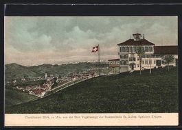 AK Speicher, Gasthaus Birt mit Panorama