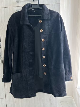 Vintage dark blue suede jacket (M/L)