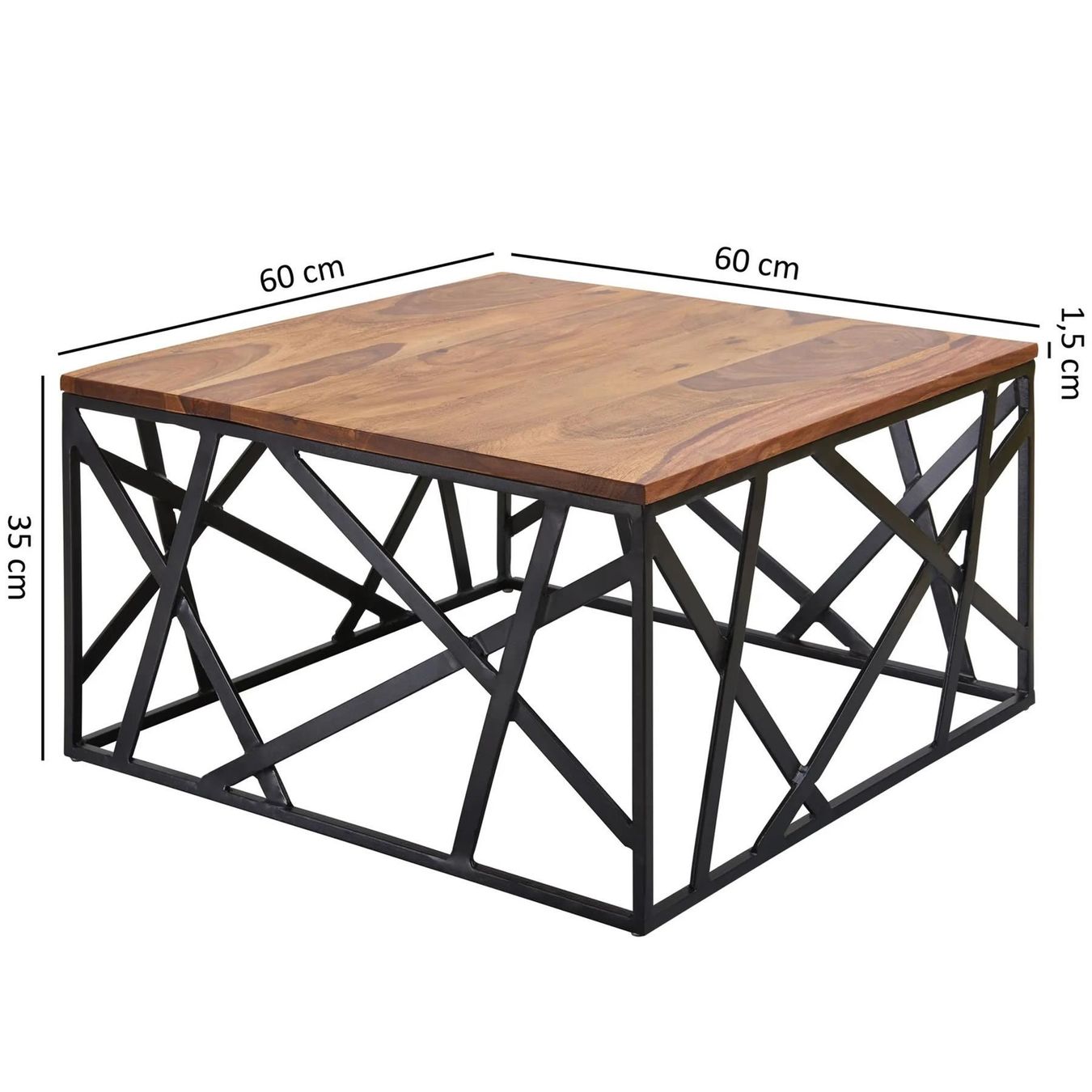 Tische: Couchtisch Sheesham Massivholz – Neu und originalverpackt aus Winterthur von aredo 4