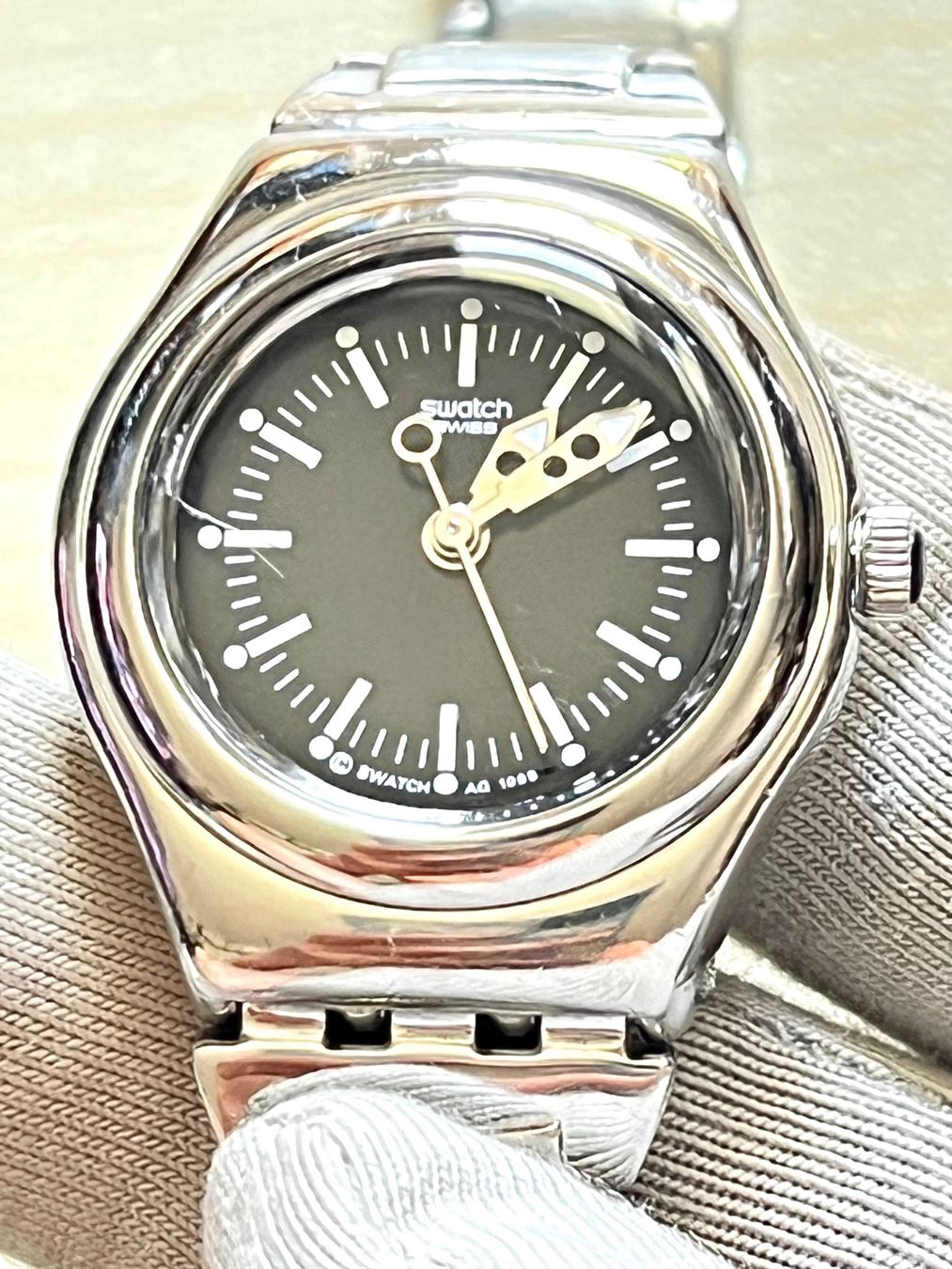 Swatch Orologi: Swatch Armbanduhr silberfarben Damen – Usato da Grenchen venduto da chththl 5