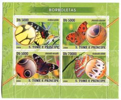 Block "Schmetterlinge". São Tomé und Príncipe