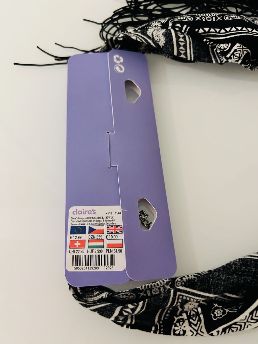 Foulard & Sciarpe: Fransentuch schwarz-weiss – Nuovo e nell'imballaggio originale da Rorschach venduto da fla_62jm 1