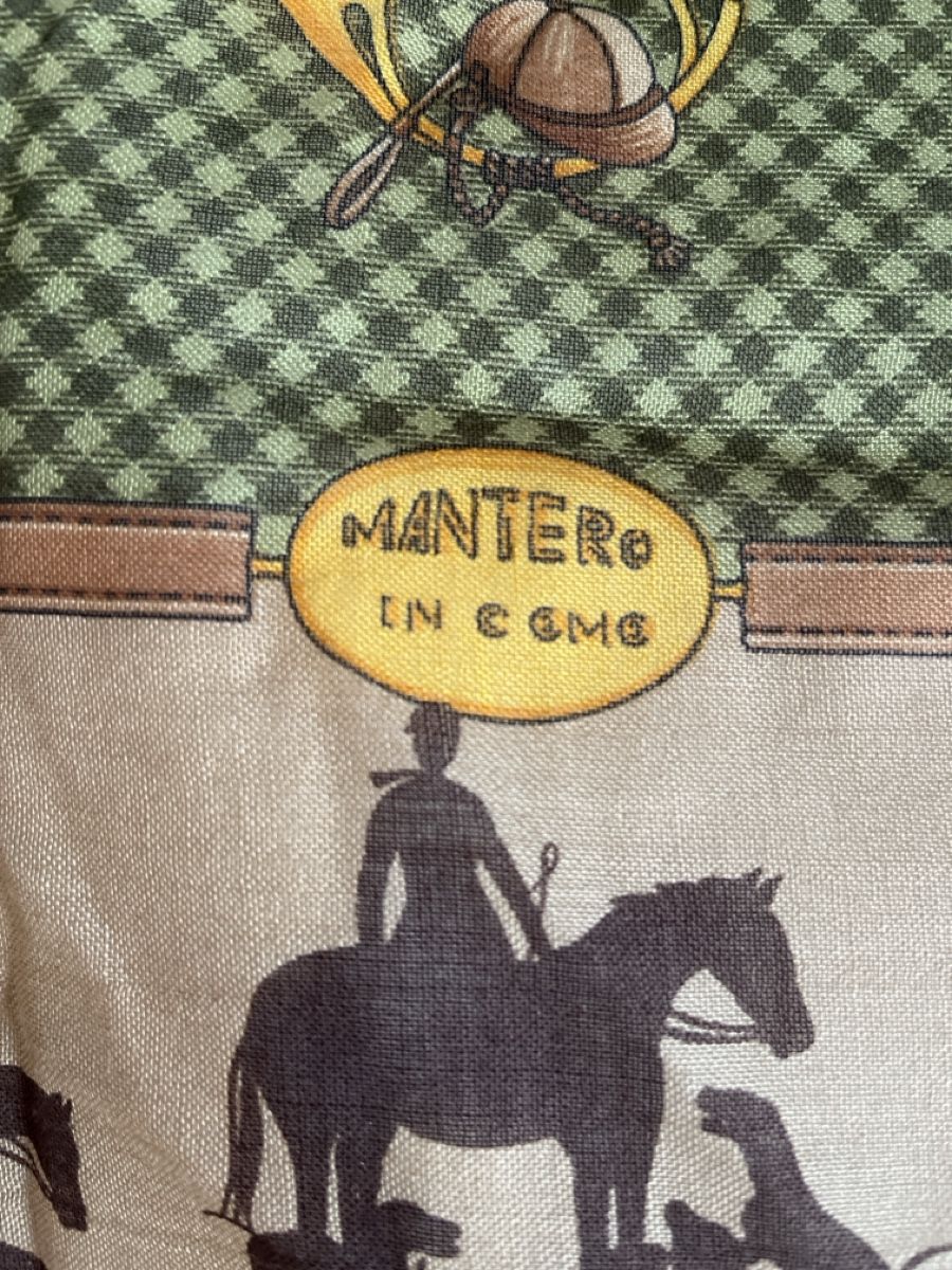 Foulard & Sciarpe: Mantero Seidentuch, Jagdmuster, grün – Usato da Solothurn venduto da Bobesch08 1