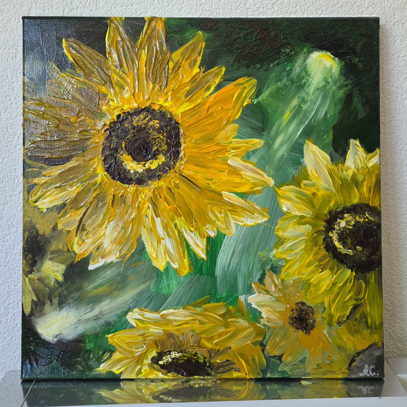 Gemälde: Tableau d'art "Tournesols"  faite main – Neu und originalverpackt aus Sierre von AlinaArtValais