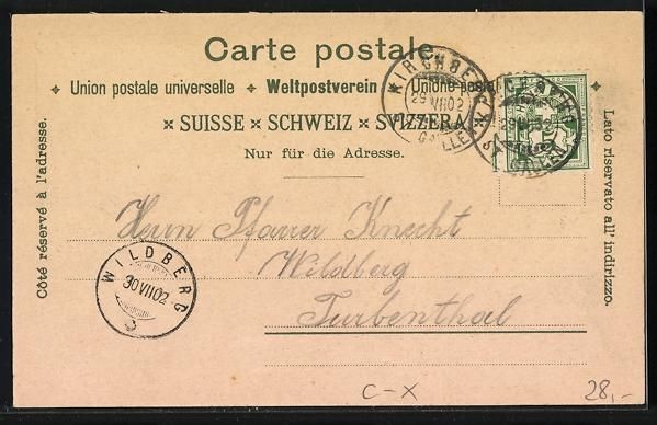 Ansichtskarten: Litho Kirchberg /St. Gallen, Dorfstrasse – Gebraucht aus Berlin von bartko-reher 1