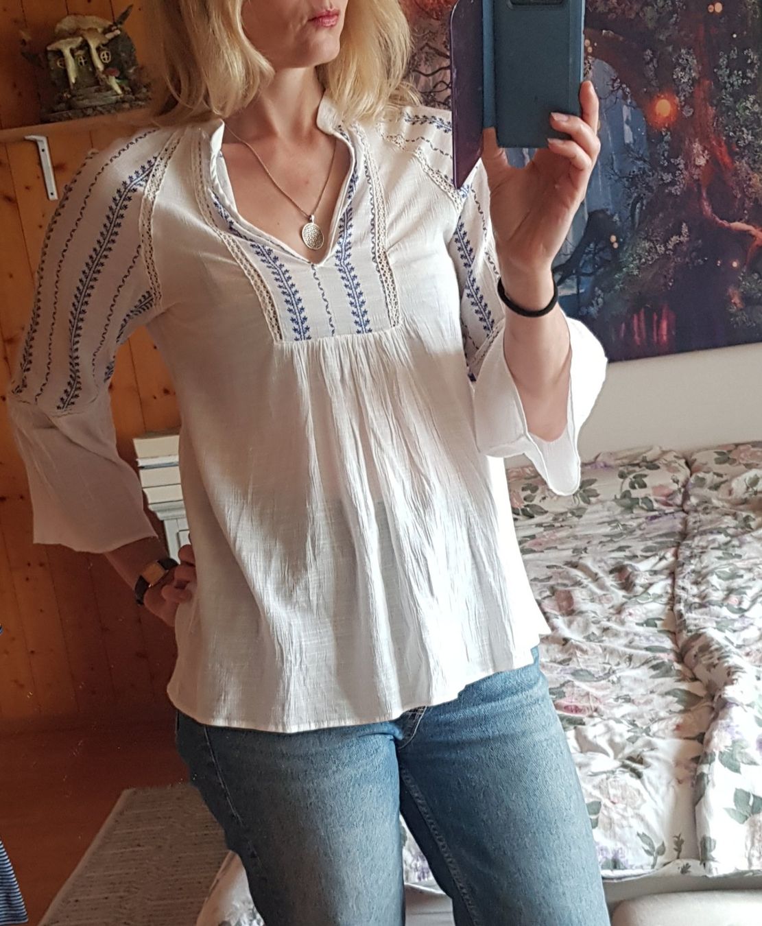 Zara Camicette: Zara Bluse Tunika Folklore Ethno 36 – Usato da Menznau venduto da Valinor