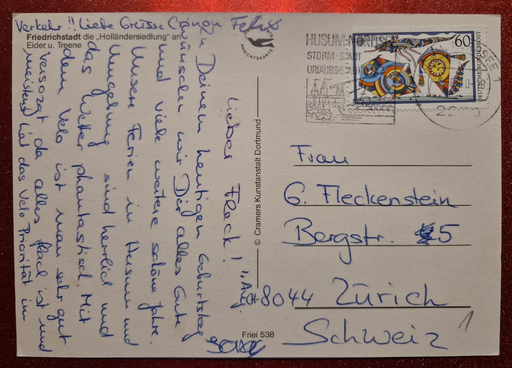 Cartoline postali: Friedrichstadt 1990 – Usato da Melchnau venduto da Arthurius 1
