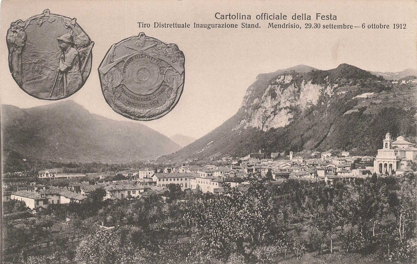 Cartoline postali: Mendrisio TI Tiro Distrettuale 1912 – Usato da Biasca venduto da Blenio71