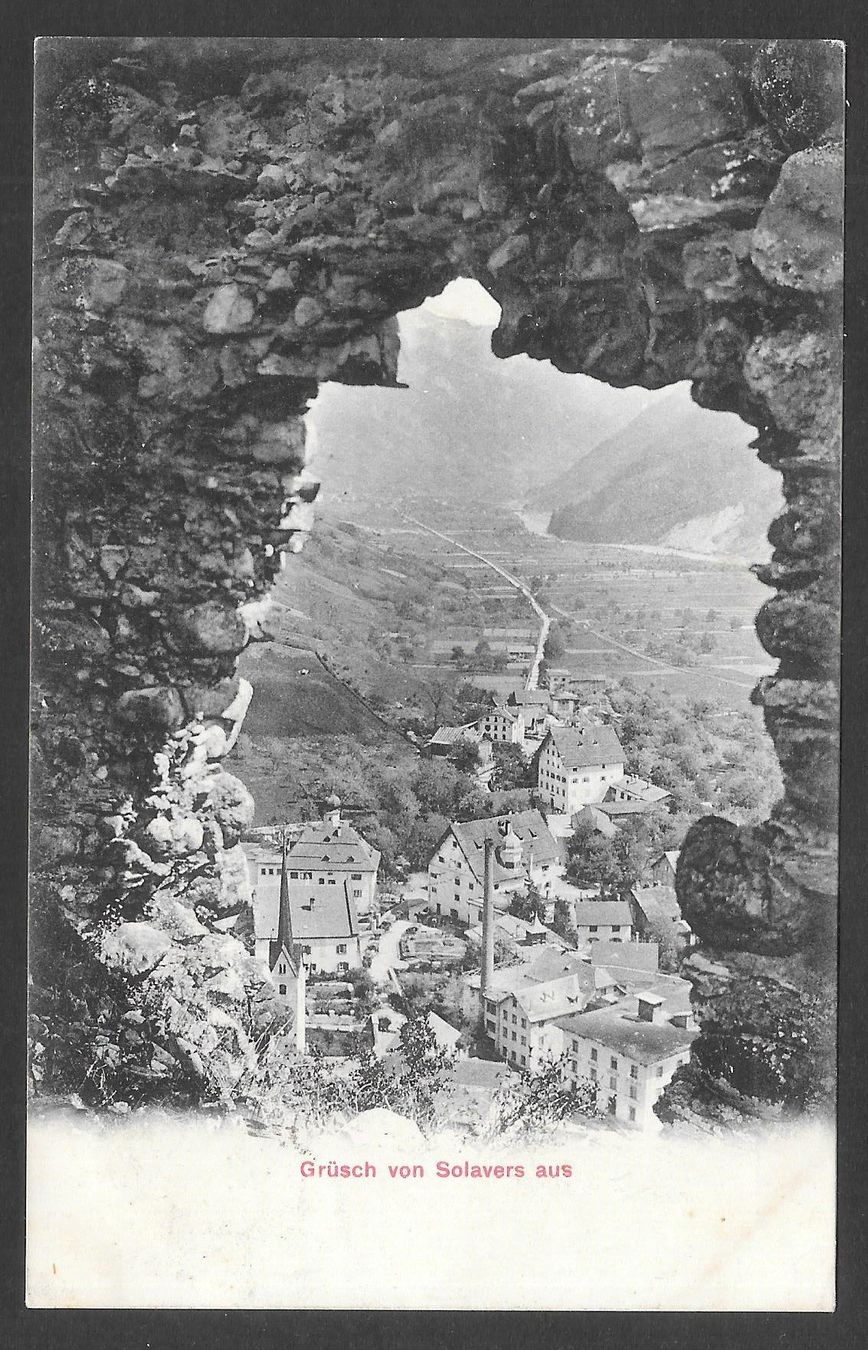 Cartoline postali: Grüsch von Solavers aus – Usato da Olten venduto da clotaldi