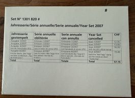 Jahresserie 2007, komplett mit ET-Halbmond-Stempel