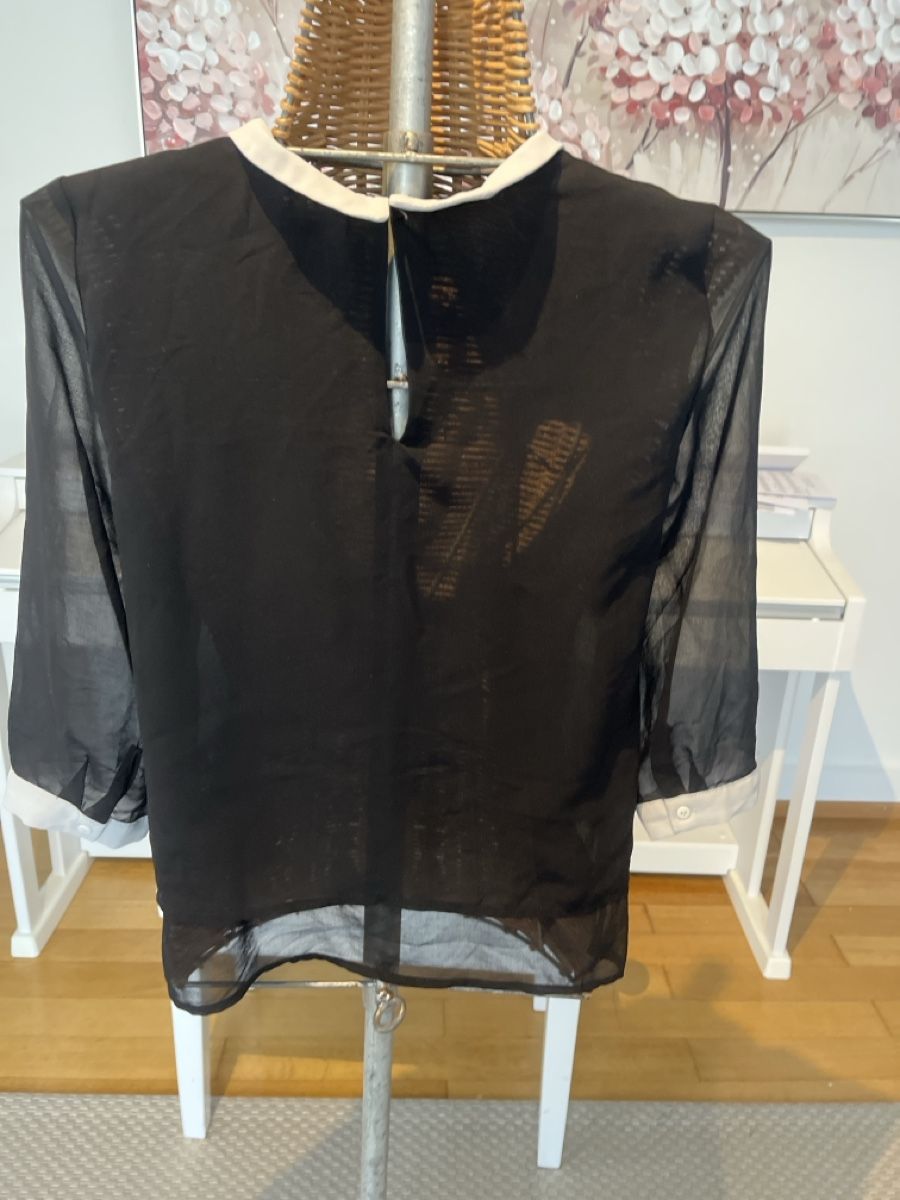 Pull&Bear Camicette: Bluse mit weissem Kragen, Pull&Bear, S – Usato da Solothurn venduto da Bobesch08 3