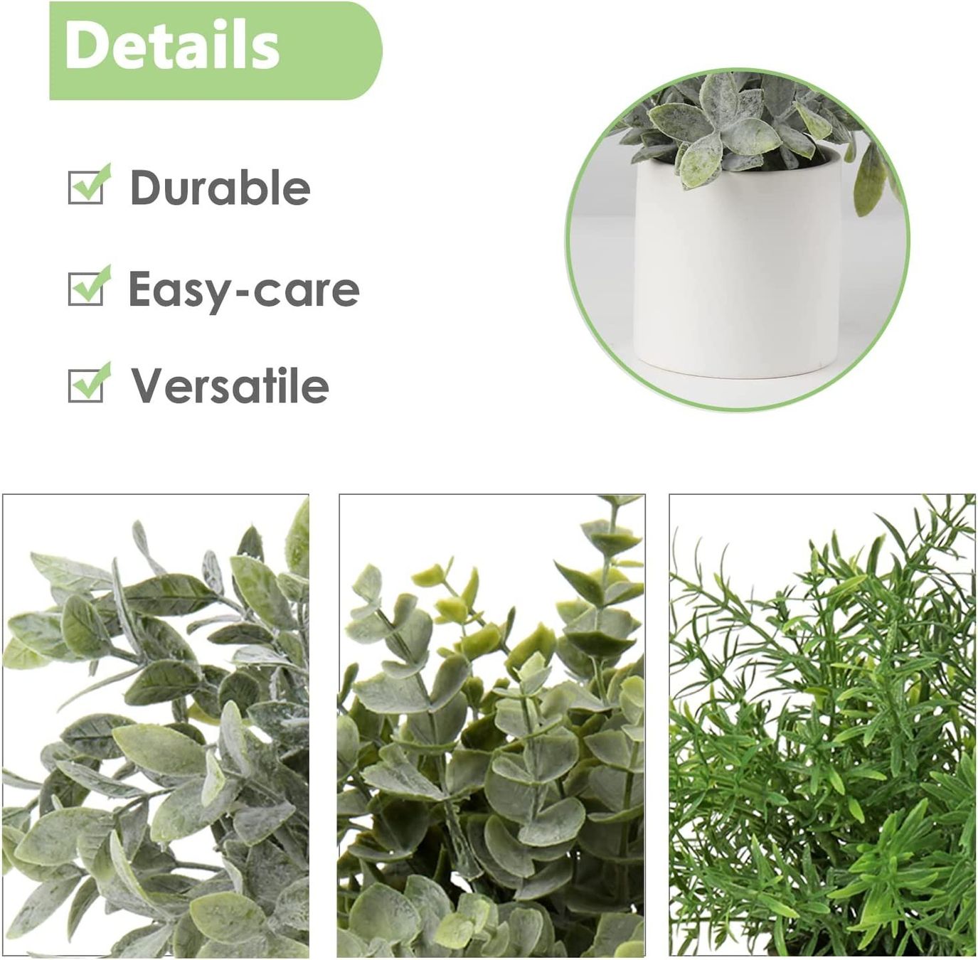 Pflanzen & Samen: 3 PCS Kunstpflanzen im Topf – Neu und originalverpackt aus Nuglar von SaleRitter 3