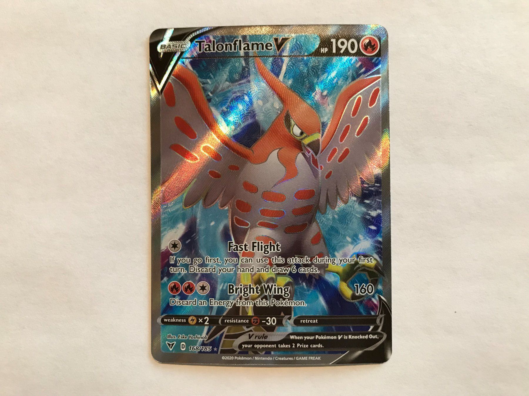 Pokémon Carte collezionabili: Talonflame V FullArt – Nuovo (secondo la descrizione) da Hagendorn venduto da Pokecollectorch 1