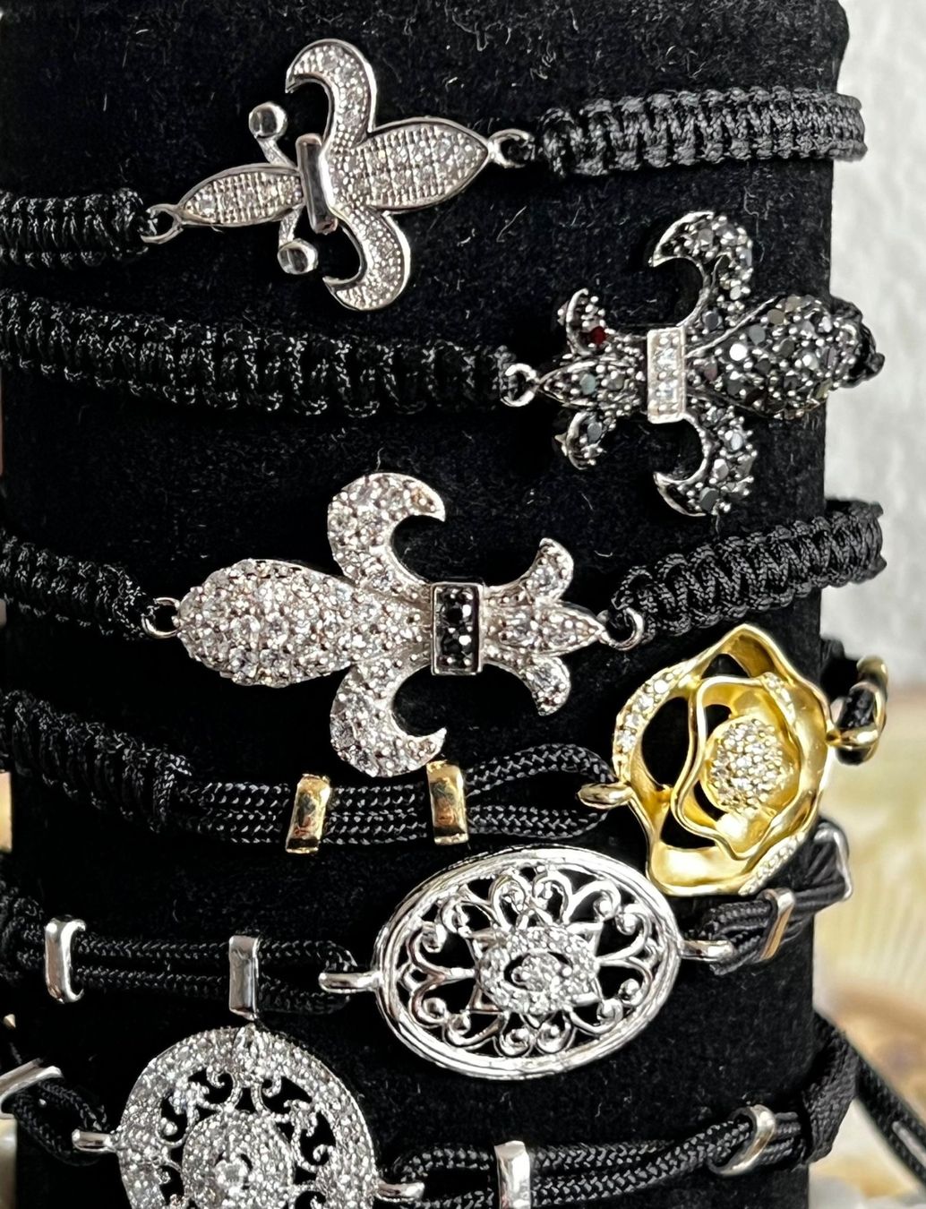 Armbänder & -reifen: Stoff Armband mit Silber und zirconium – Neu (gemäss Beschreibung) aus Teufen Ar von Exclusive.stuff.CH 2