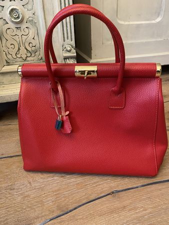 Rote Handtasche im Vintage Stil - Top Zustand! 👜✨