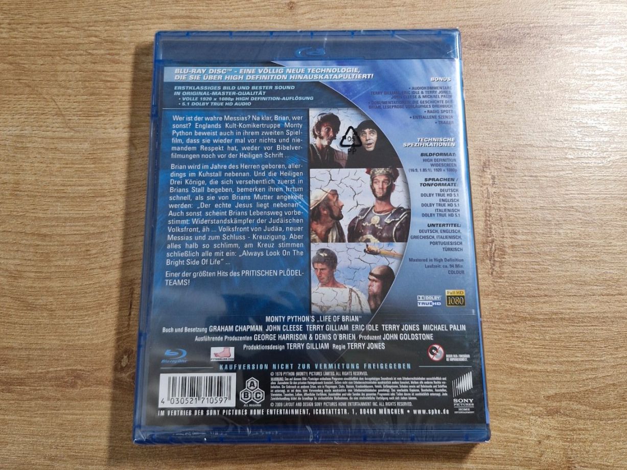 Tutti i DVDs: Monty Python - Das Leben des Brian (1979) NEU OVP Bluray – Nuovo e nell'imballaggio originale da Pfungen venduto da Whitie 1