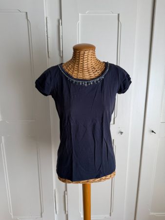 WEEKEND MAX MARA - T-Shirt dunkelblau mit Strass S