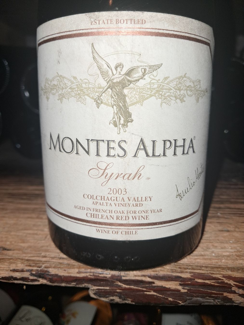 Vino: Montes Alpha Syrah 2003  – Nuovo e nell'imballaggio originale da Le locle venduto da juliensaran 1