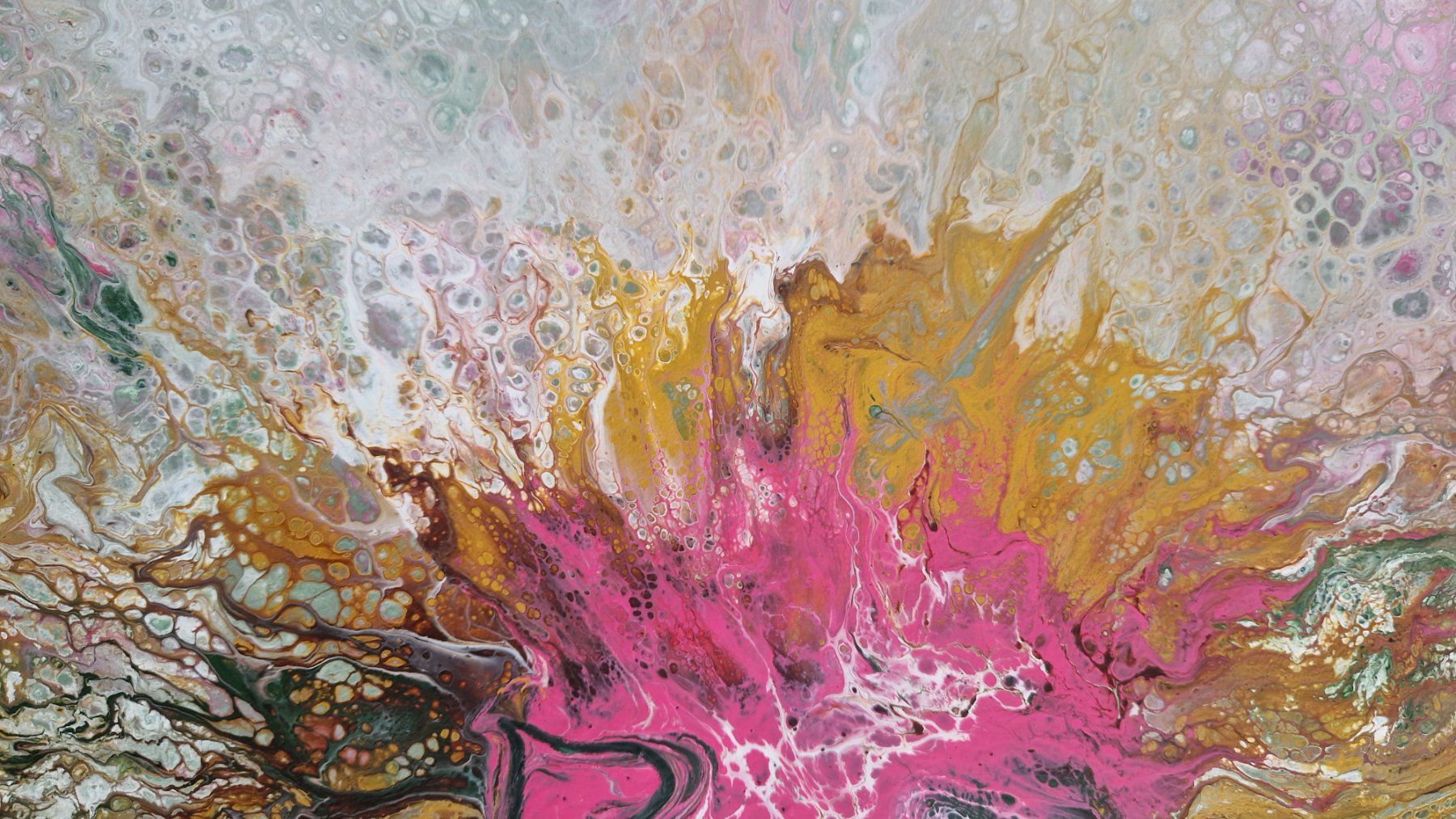Dipinti: Original Pouring Gemälde auf Canvas mit Herz – Nuovo e nell'imballaggio originale da Chur venduto da SwissSalesman 3