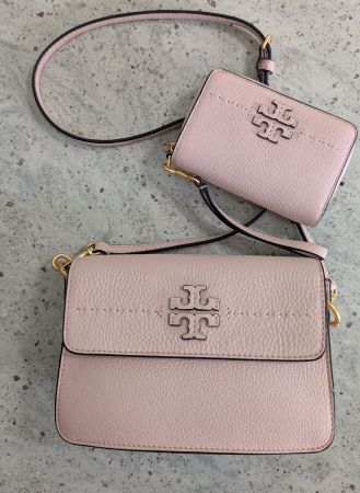Tory Burch Tasche mit passendem Portemonnaie (rosa/gold)