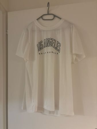 Weiss T-Shirt Los Angeles California Gr. L, Sommerkleidung T
