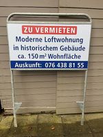 Werbeschild Edelstahl rostfrei 