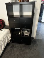 IKEA KALLAX Regal schwarz mit 4 Schubladen & 2 Türen