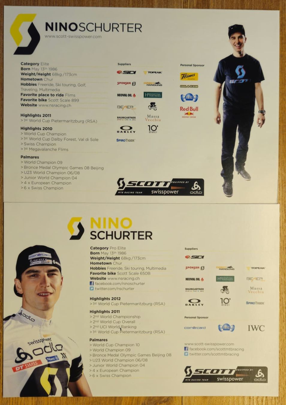 Autografi: Autogrammkarte Nino Schurter – Usato da Stans venduto da SLimon 1