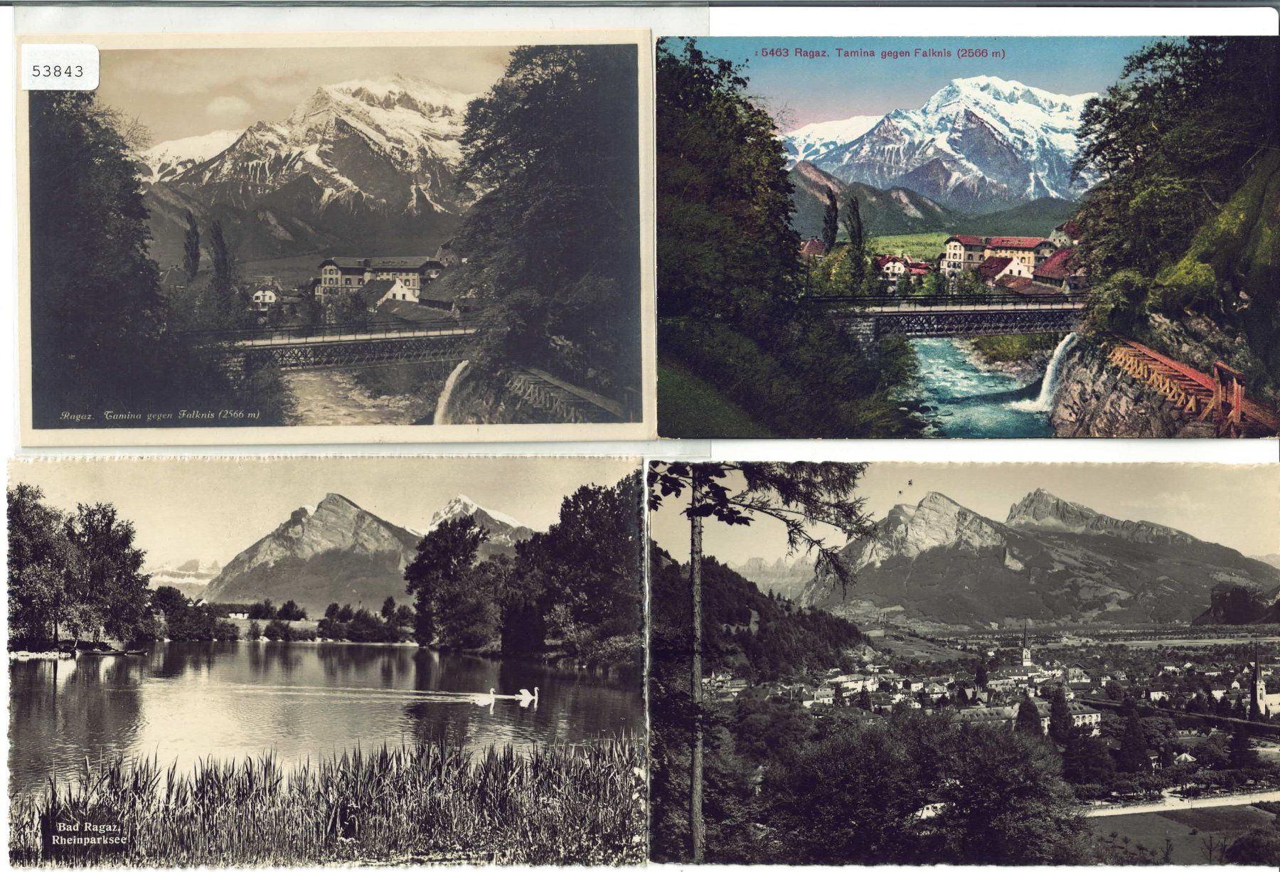 Cartoline postali: 4 AK - Bad Ragaz – Usato da Ettingen venduto da Kartenplanet