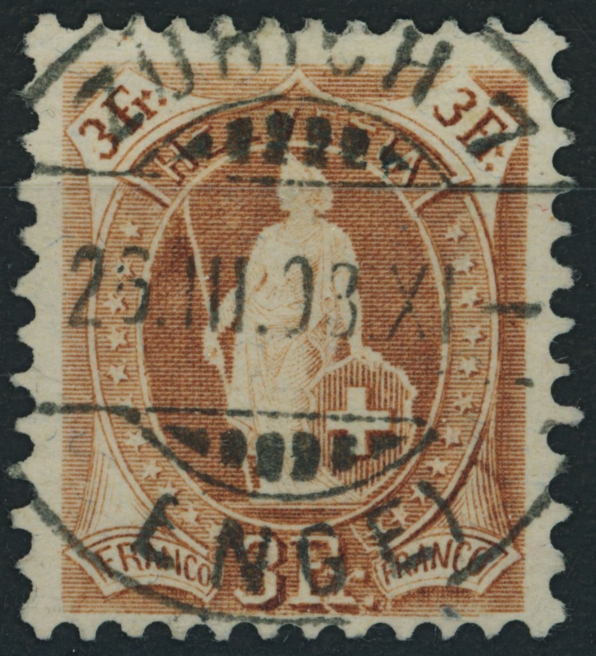 Tutti i francobolli: 1907 - Stehende Helvetia - Voll Stempel – Usato da Schindellegi venduto da leecollect