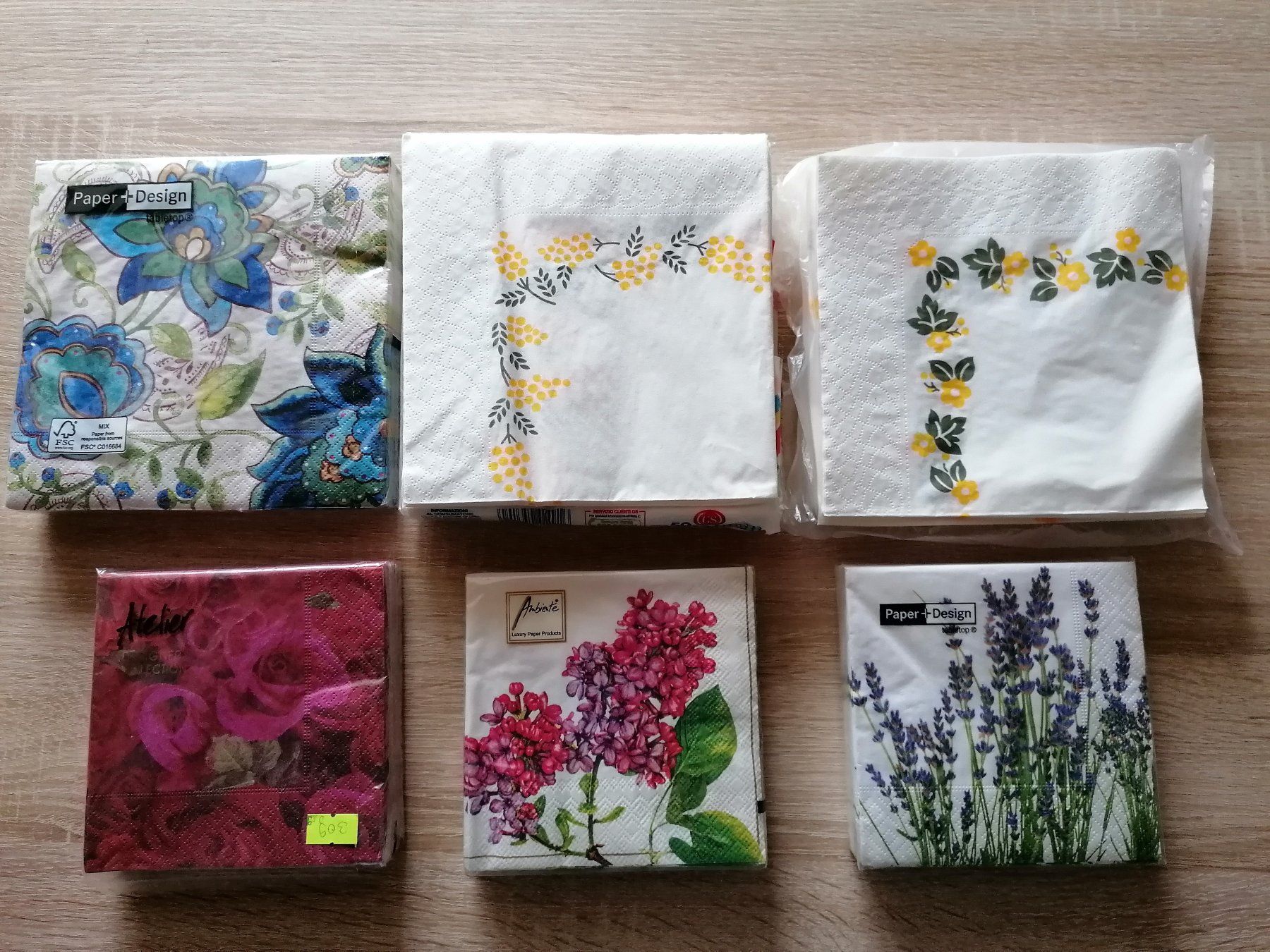 Servietten: 165 Stk. Servietten Ornamente / Blumen – Neu (gemäss Beschreibung) aus Zollikofen von Blackie 1