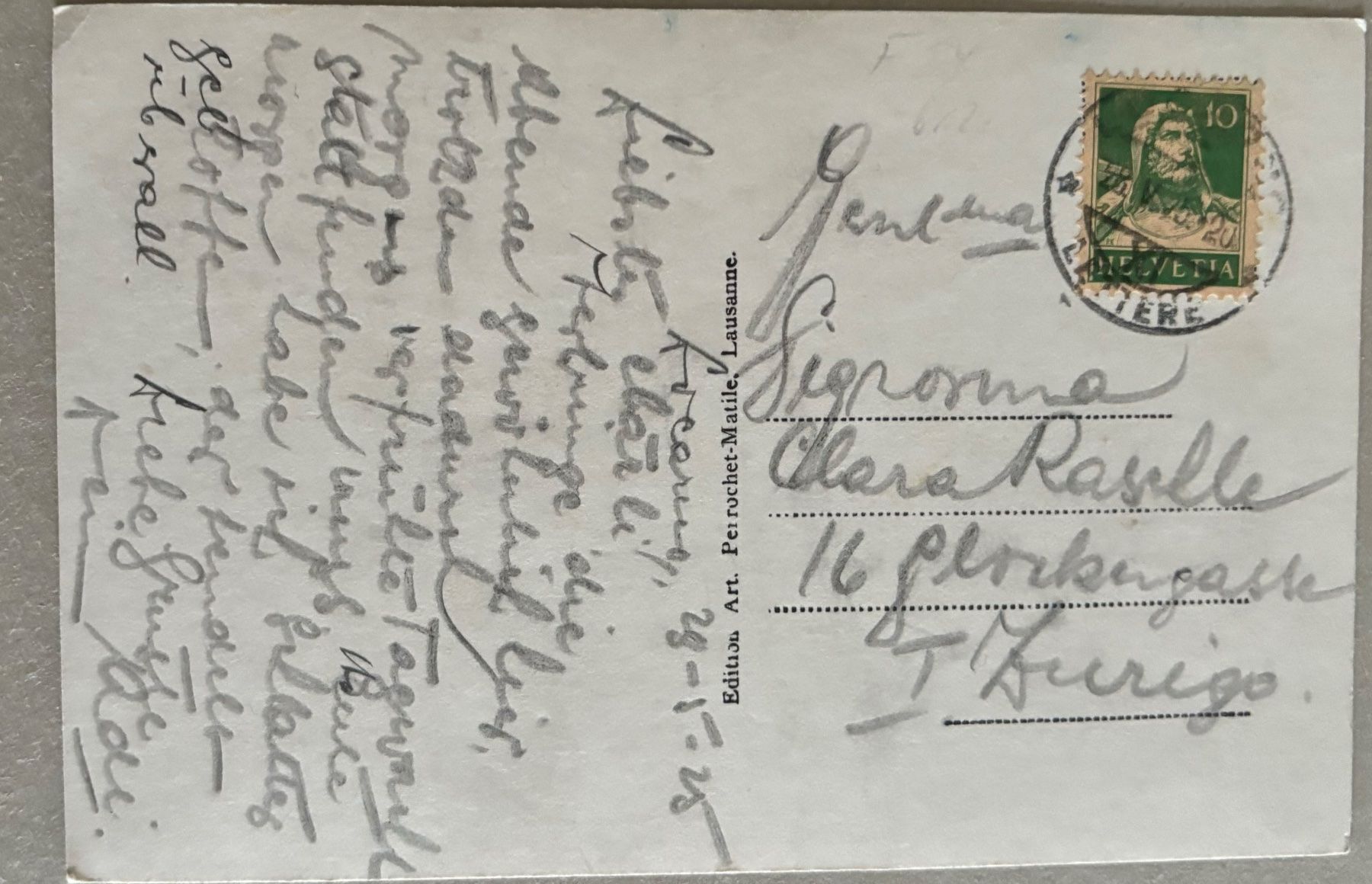 Cartoline postali: Rivapiana presso Locarno, 1925 – Usato da Frauenfeld venduto da Merk52 1