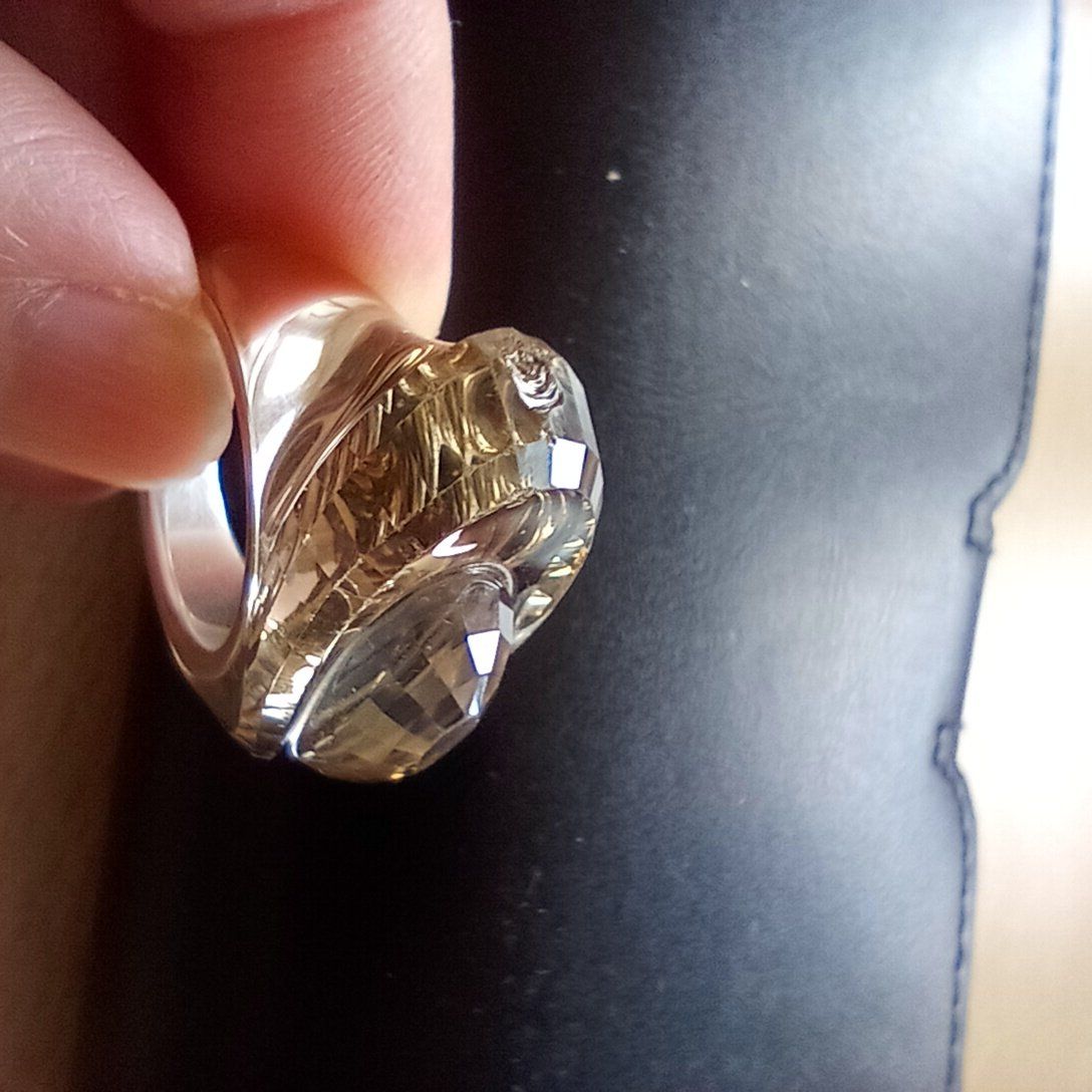 Swarovski Anelli: Swarovski Kristall Fingerring Tropfenform – Usato da Neuenhof venduto da syl_bdy8 4