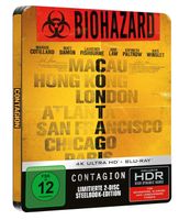 Blu - ray - Contagion - 4K + Blu - ray  - Steelbook