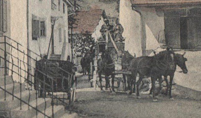 Cartoline postali: SILS-BASELGIA GR 1910 mit Postkutsche – Usato da Rothrist venduto da Clanx 1