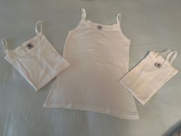 🍭 3 debardeurs/Canottiere bianche petit bateau