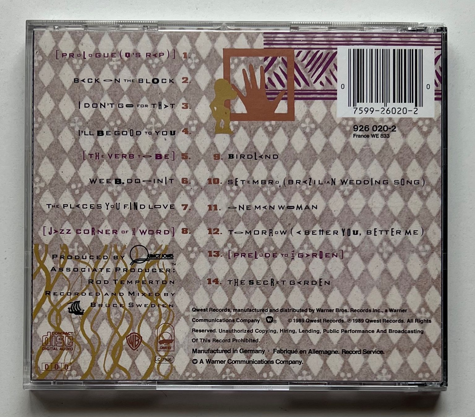 CD: Quincy Jones / Back On The Block – Usato da Näfels venduto da rottabi 1