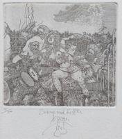 Exlibris Harry Jürgens - Original Radierung Erotik signiert