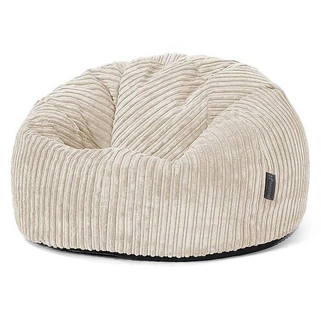Divani: Gemütliches Sitzsack-Sofa, Cremeweiss, Cord – Usato da Bern venduto da Jenzymaui
